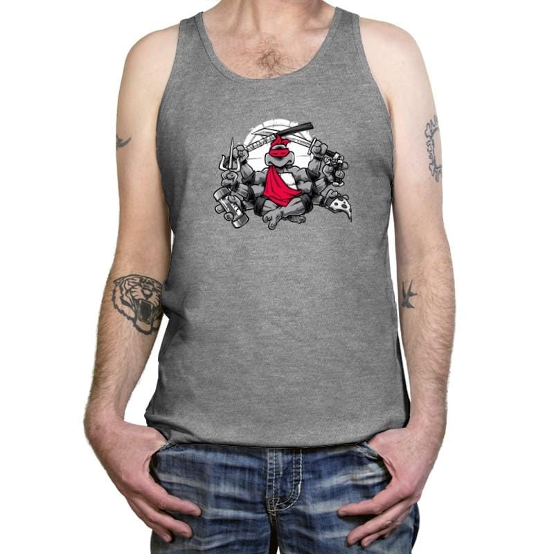 Turtles All The Way Down Exclusive - Tanktop Tanktop RIPT Apparel X-Small / Athletic Heather