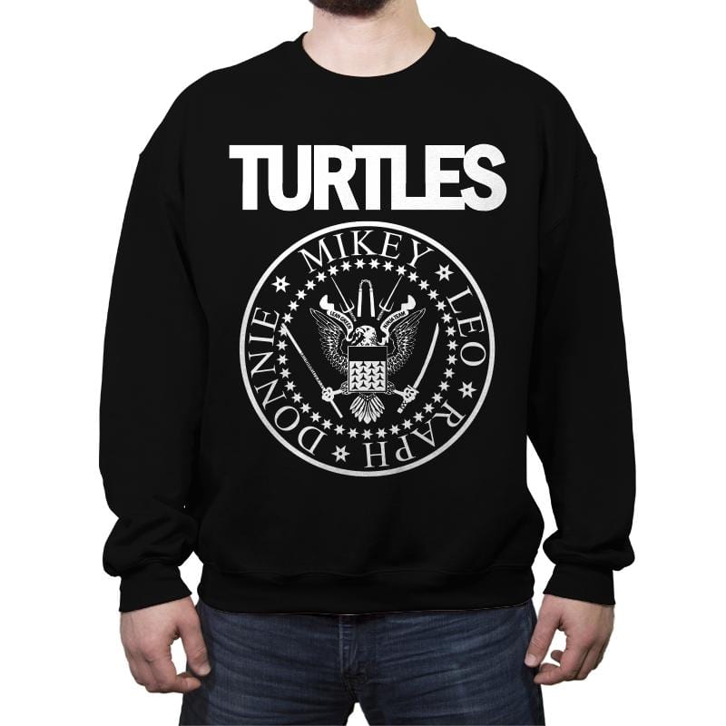 Turtles - Crew Neck Sweatshirt Crew Neck Sweatshirt RIPT Apparel Small / Black