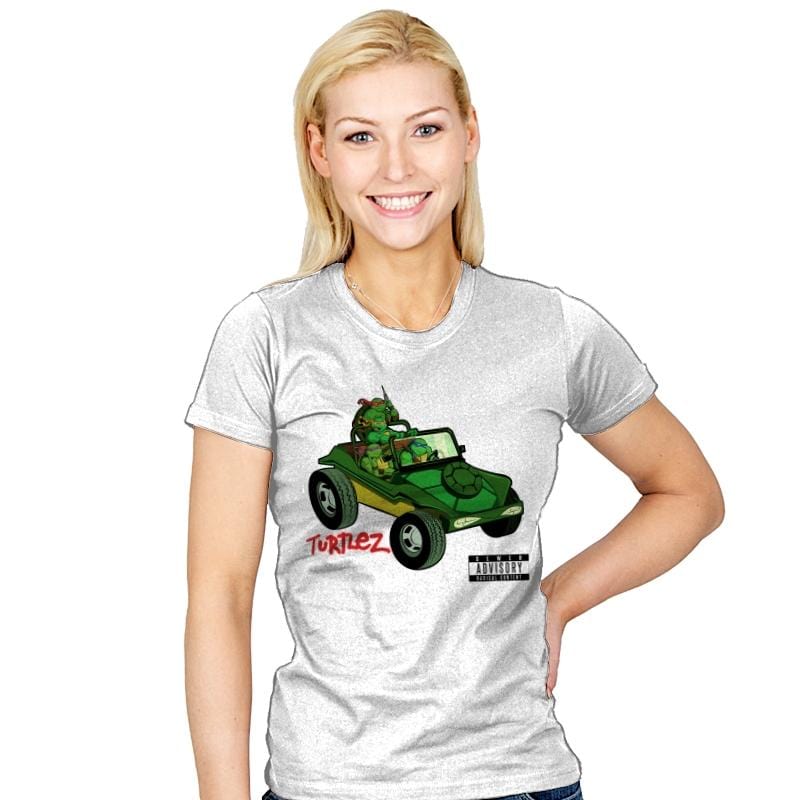 Turtlez - Womens T-Shirts RIPT Apparel Small / White