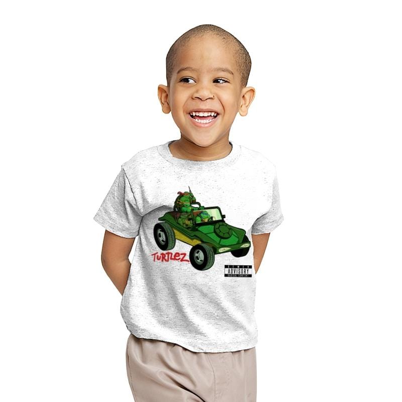 Turtlez - Youth T-Shirts RIPT Apparel X-small / White
