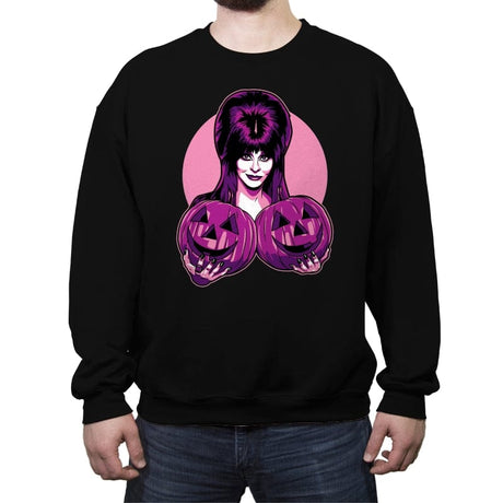Two Big Pumpkins - Crew Neck Sweatshirt Crew Neck Sweatshirt RIPT Apparel Small / Black
