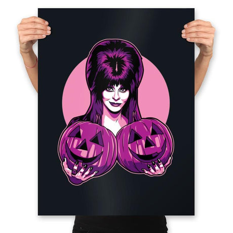 Two Big Pumpkins - Prints Posters RIPT Apparel 18x24 / Black