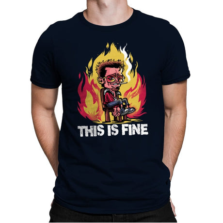 Tyler Loves Fire - Mens Premium T-Shirts RIPT Apparel Small / Midnight Navy