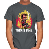 Tyler Loves Fire - Mens T-Shirts RIPT Apparel Small / Charcoal