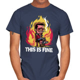 Tyler Loves Fire - Mens T-Shirts RIPT Apparel Small / Navy