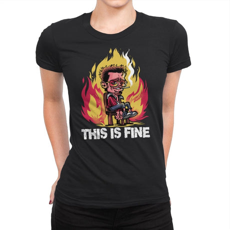 Tyler Loves Fire - Womens Premium T-Shirts RIPT Apparel Small / Black