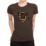 Tyrannodor - Zordwarts - Womens Premium T-Shirts RIPT Apparel Small / Dark Chocolate