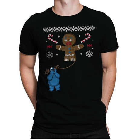 Ugly Cookie! - Ugly Holiday - Mens Premium T-Shirts RIPT Apparel Small / Black
