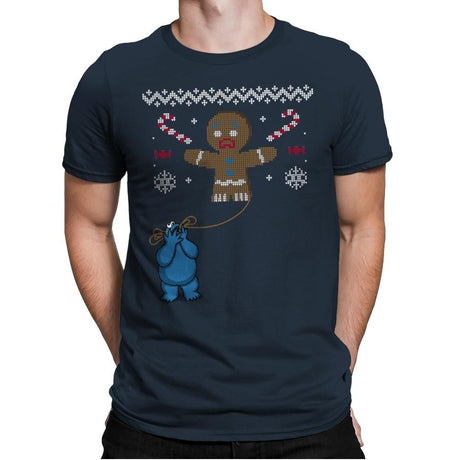 Ugly Cookie! - Ugly Holiday - Mens Premium T-Shirts RIPT Apparel Small / Indigo