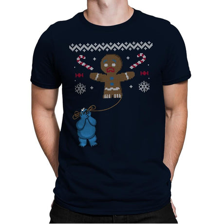 Ugly Cookie! - Ugly Holiday - Mens Premium T-Shirts RIPT Apparel Small / Midnight Navy