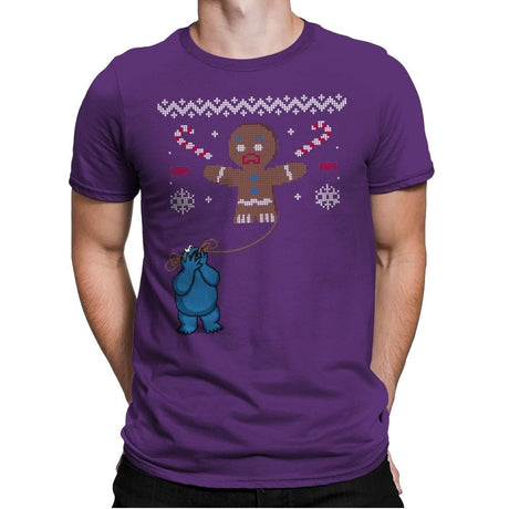 Ugly Cookie! - Ugly Holiday - Mens Premium T-Shirts RIPT Apparel Small / Purple Rush
