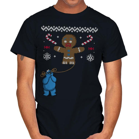 Ugly Cookie! - Ugly Holiday - Mens T-Shirts RIPT Apparel Small / Black