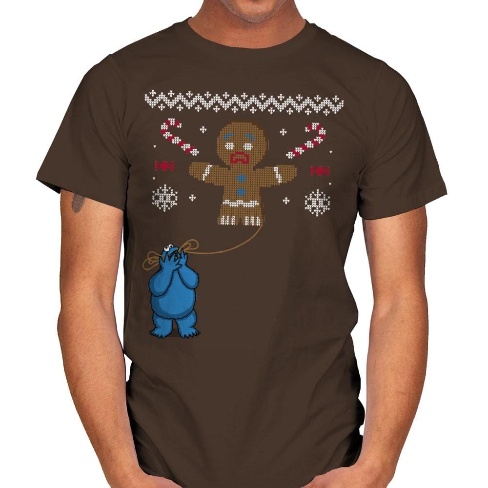 Ugly Cookie! - Ugly Holiday - Mens T-Shirts RIPT Apparel Small / Dark Chocolate