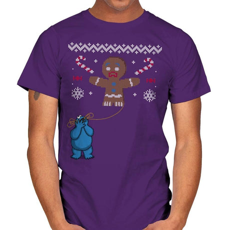 Ugly Cookie! - Ugly Holiday - Mens T-Shirts RIPT Apparel Small / Purple