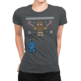 Ugly Cookie! - Ugly Holiday - Womens Premium T-Shirts RIPT Apparel Small / Heavy Metal