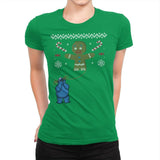 Ugly Cookie! - Ugly Holiday - Womens Premium T-Shirts RIPT Apparel Small / Kelly Green