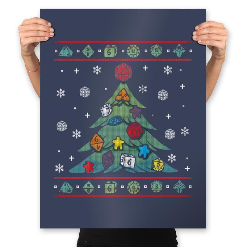 Ugly Rpg Christmas - Prints Posters RIPT Apparel 18x24 / Navy