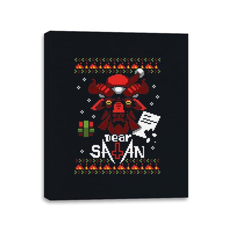 Ugly Satan - Ugly Holiday - Canvas Wraps Canvas Wraps RIPT Apparel 11x14 / Black