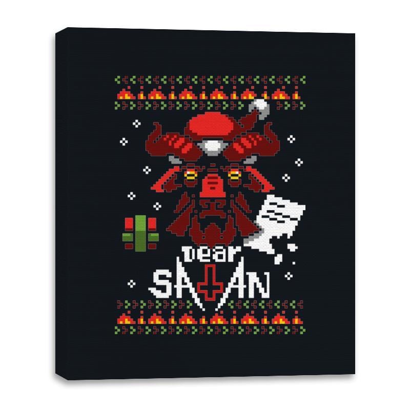 Ugly Satan - Ugly Holiday - Canvas Wraps Canvas Wraps RIPT Apparel 16x20 / Black