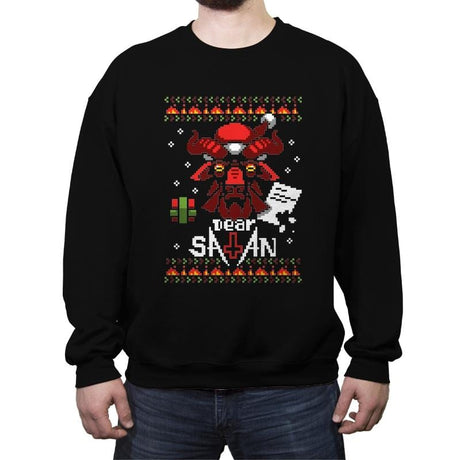 Ugly Satan - Ugly Holiday - Crew Neck Sweatshirt Crew Neck Sweatshirt RIPT Apparel Small / Black