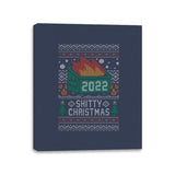 Ugly Sweater Shitty Christmas 2022 - Canvas Wraps Canvas Wraps RIPT Apparel 11x14 / Navy