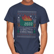 Ugly Sweater Shitty Christmas 2022 - Mens T-Shirts RIPT Apparel Small / Navy