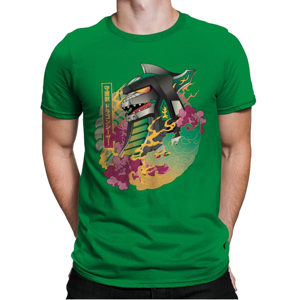 Ukiyo-e Dragonzord - Mens Premium T-Shirts RIPT Apparel Small / Kelly