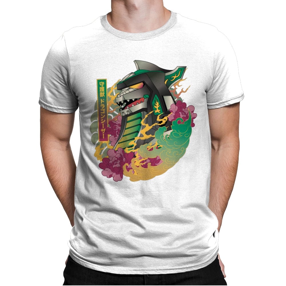 Ukiyo-e Dragonzord - Mens Premium T-Shirts RIPT Apparel Small / White