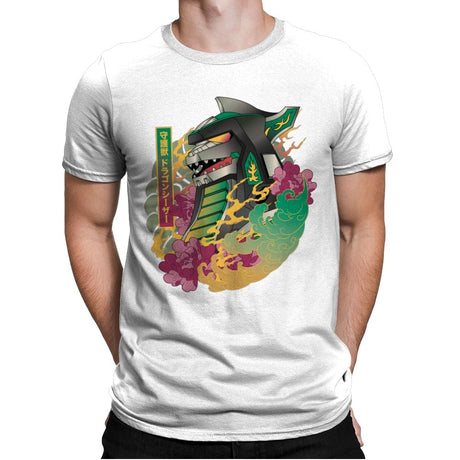 Ukiyo-e Dragonzord - Mens Premium T-Shirts RIPT Apparel Small / White