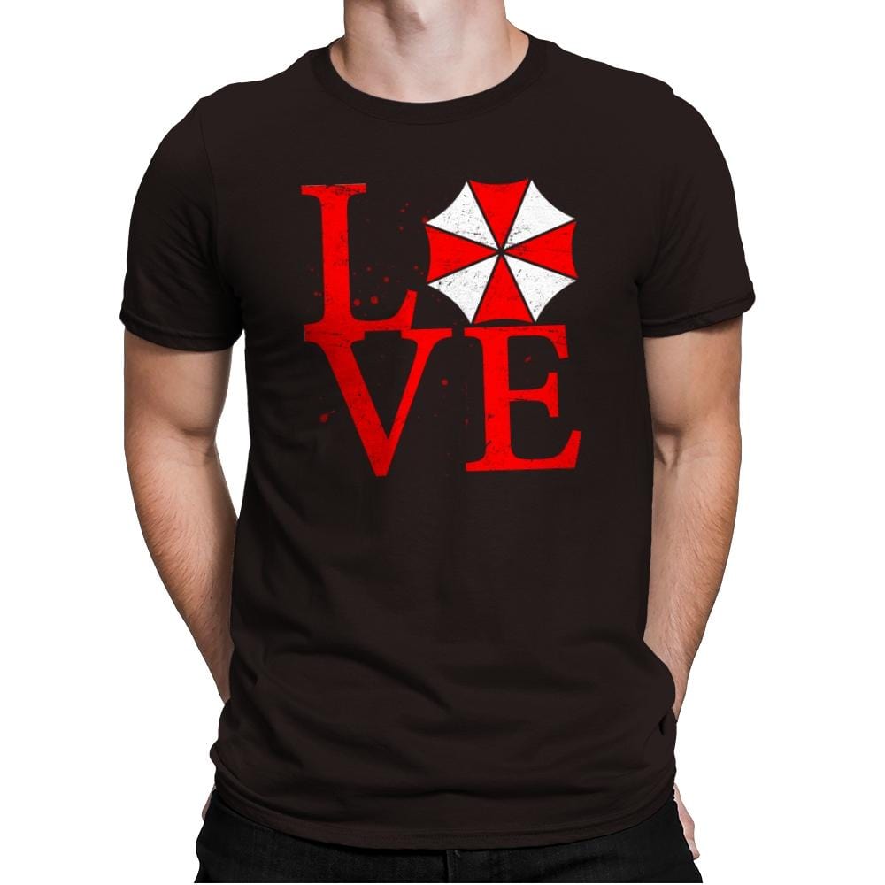 Umbrella Love Exclusive - Dead Pixels - Mens Premium T-Shirts RIPT Apparel Small / Dark Chocolate