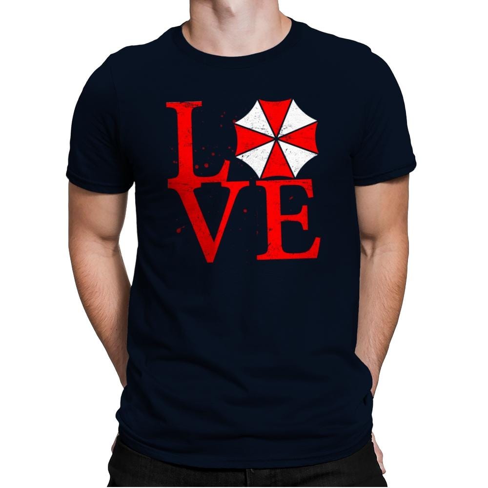 Umbrella Love Exclusive - Dead Pixels - Mens Premium T-Shirts RIPT Apparel Small / Midnight Navy