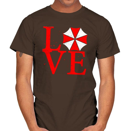 Umbrella Love Exclusive - Dead Pixels - Mens T-Shirts RIPT Apparel Small / Dark Chocolate