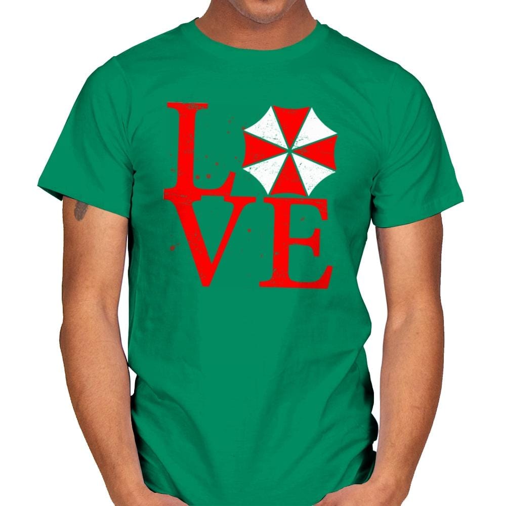 Umbrella Love Exclusive - Dead Pixels - Mens T-Shirts RIPT Apparel Small / Kelly Green