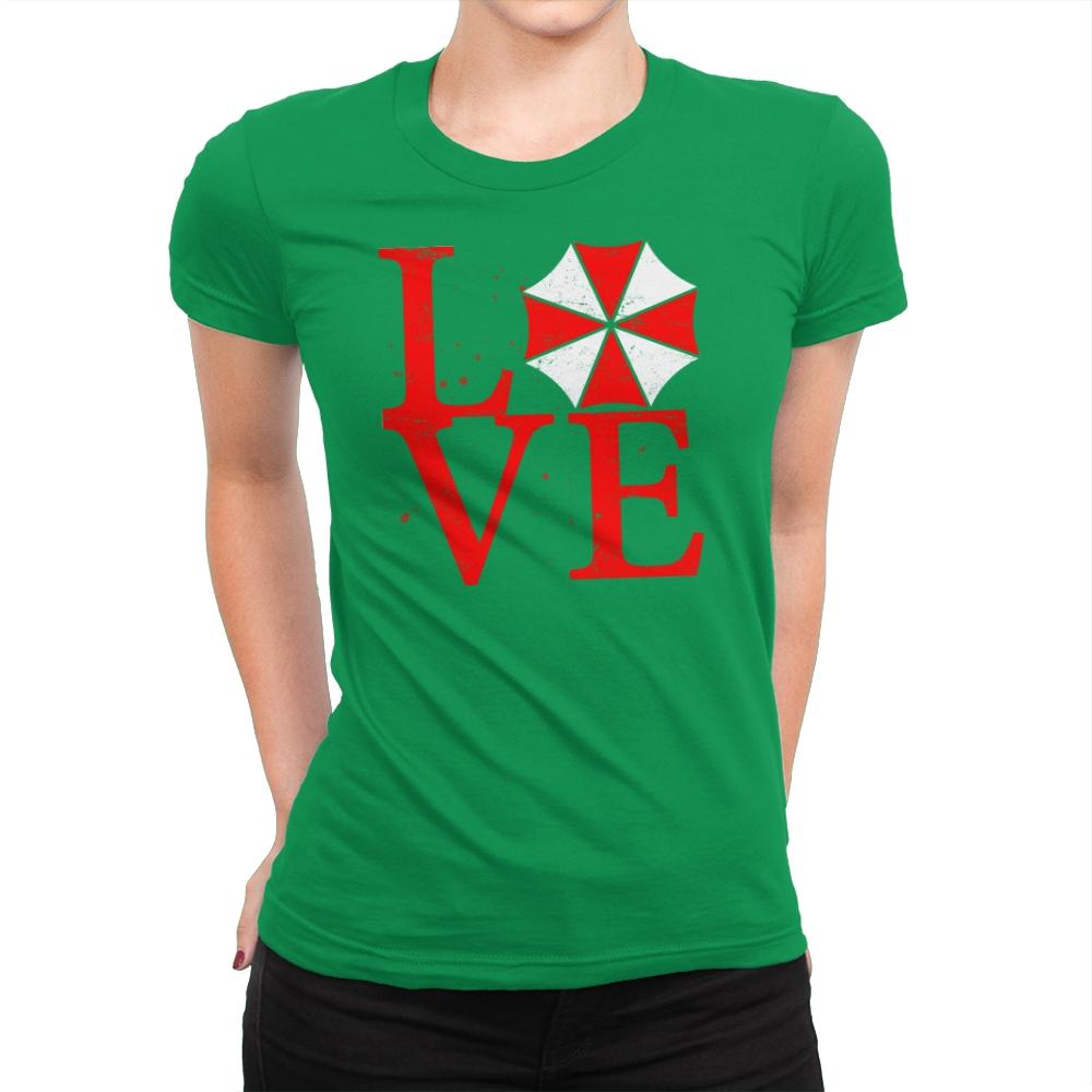 Umbrella Love Exclusive - Dead Pixels - Womens Premium T-Shirts RIPT Apparel Small / Kelly Green