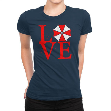 Umbrella Love Exclusive - Dead Pixels - Womens Premium T-Shirts RIPT Apparel Small / Midnight Navy