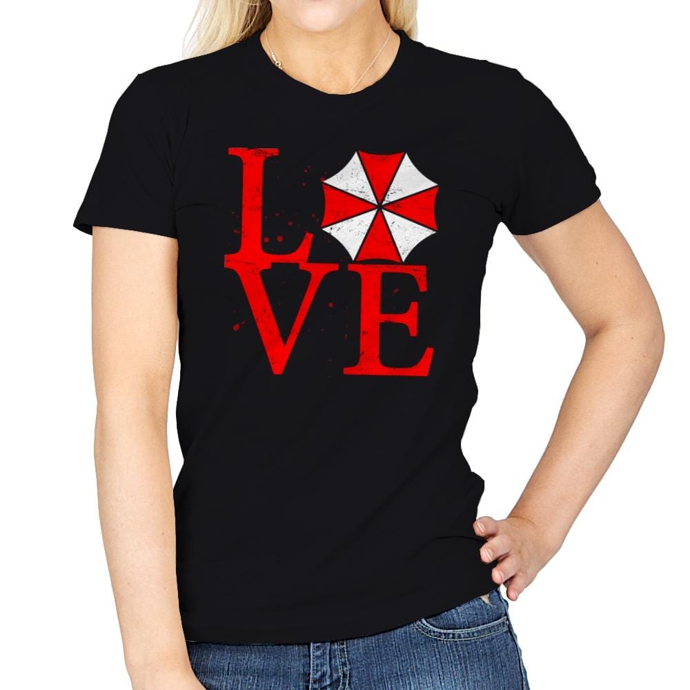 Umbrella Love Exclusive - Dead Pixels - Womens T-Shirts RIPT Apparel Small / Black