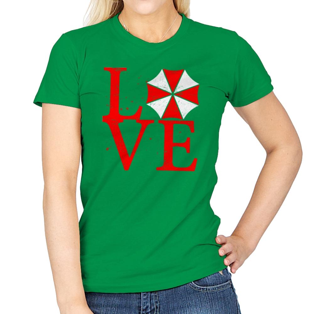 Umbrella Love Exclusive - Dead Pixels - Womens T-Shirts RIPT Apparel Small / Irish Green