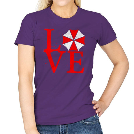 Umbrella Love Exclusive - Dead Pixels - Womens T-Shirts RIPT Apparel Small / Purple