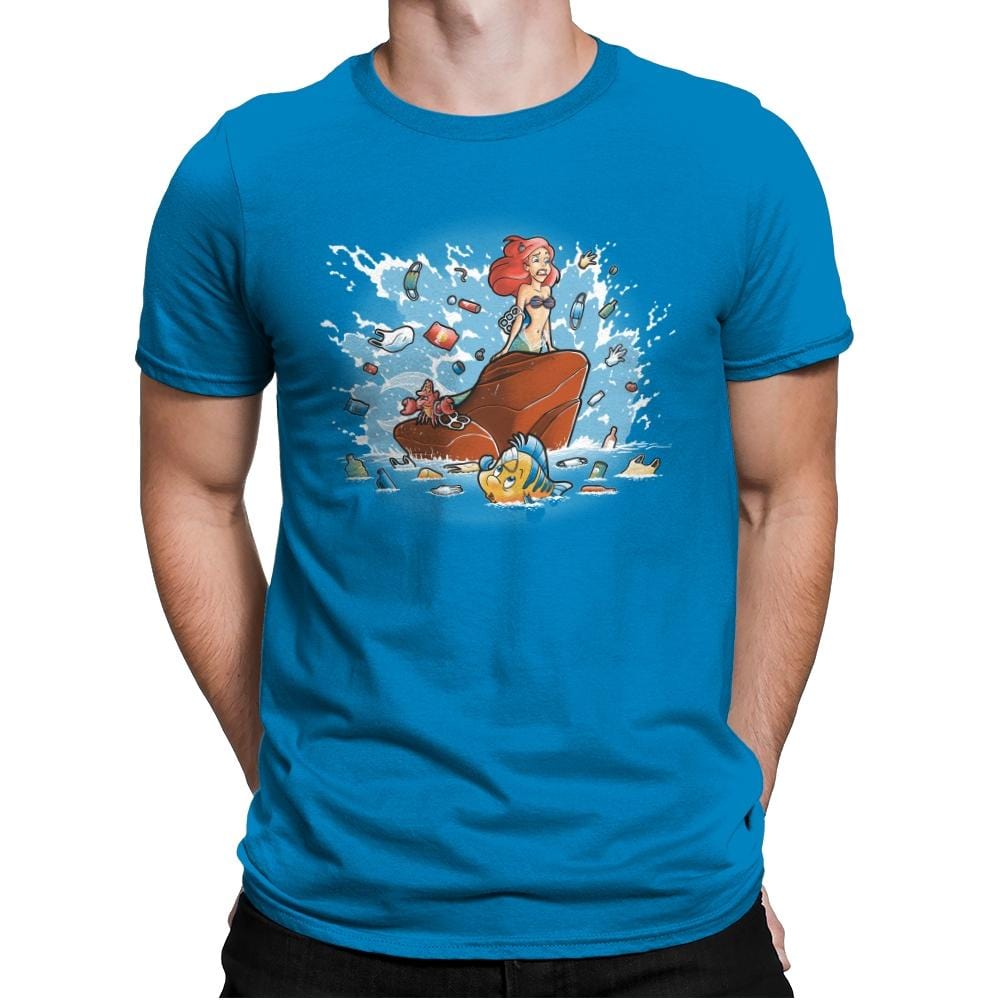 Under The Polluted Sea - Mens Premium T-Shirts RIPT Apparel Small / Turqouise