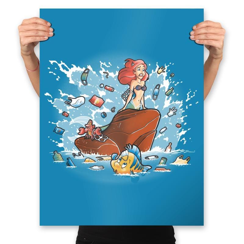 Under The Polluted Sea - Prints Posters RIPT Apparel 18x24 / Sapphire