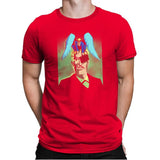 Unexpected Attorney of Ignorance - 80s Blaarg - Mens Premium T-Shirts RIPT Apparel Small / Red