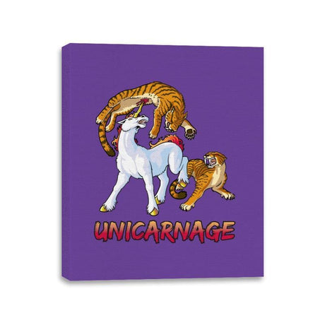 Unicarnage - Canvas Wraps Canvas Wraps RIPT Apparel 11x14 / Purple