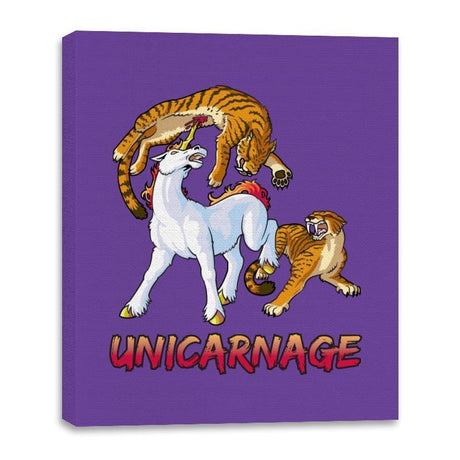 Unicarnage - Canvas Wraps Canvas Wraps RIPT Apparel 16x20 / Purple