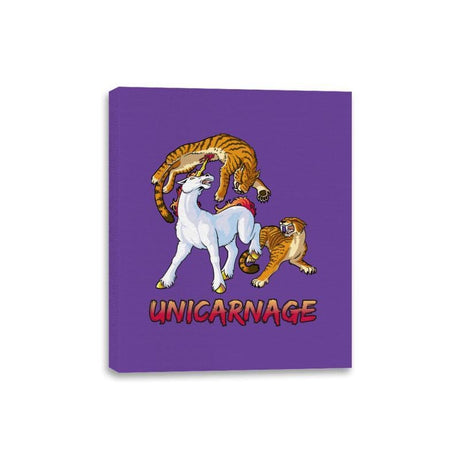 Unicarnage - Canvas Wraps Canvas Wraps RIPT Apparel 8x10 / Purple