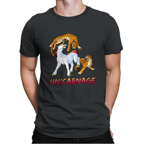 Unicarnage - Mens Premium T-Shirts RIPT Apparel Small / Heavy Metal