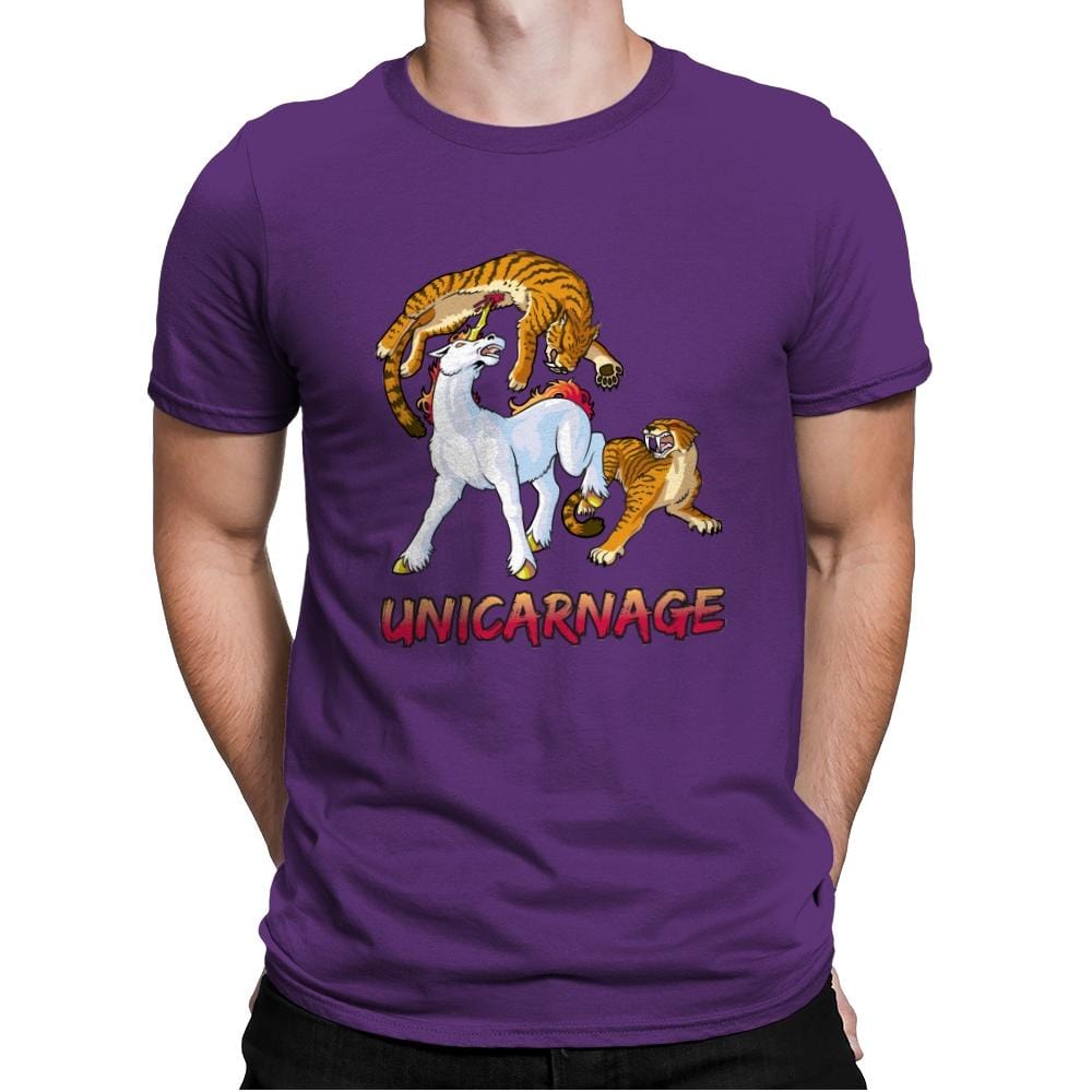Unicarnage - Mens Premium T-Shirts RIPT Apparel Small / Purple Rush