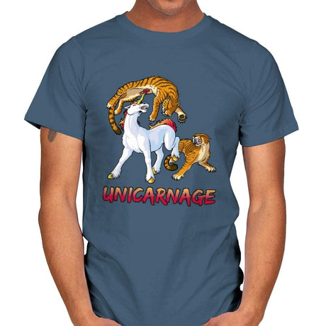 Unicarnage - Mens T-Shirts RIPT Apparel Small / Indigo Blue