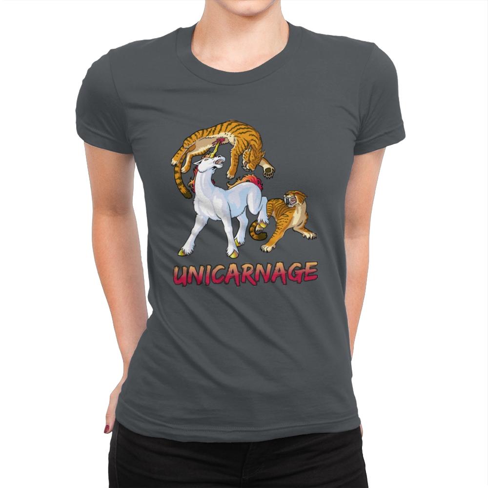 Unicarnage - Womens Premium T-Shirts RIPT Apparel Small / Heavy Metal