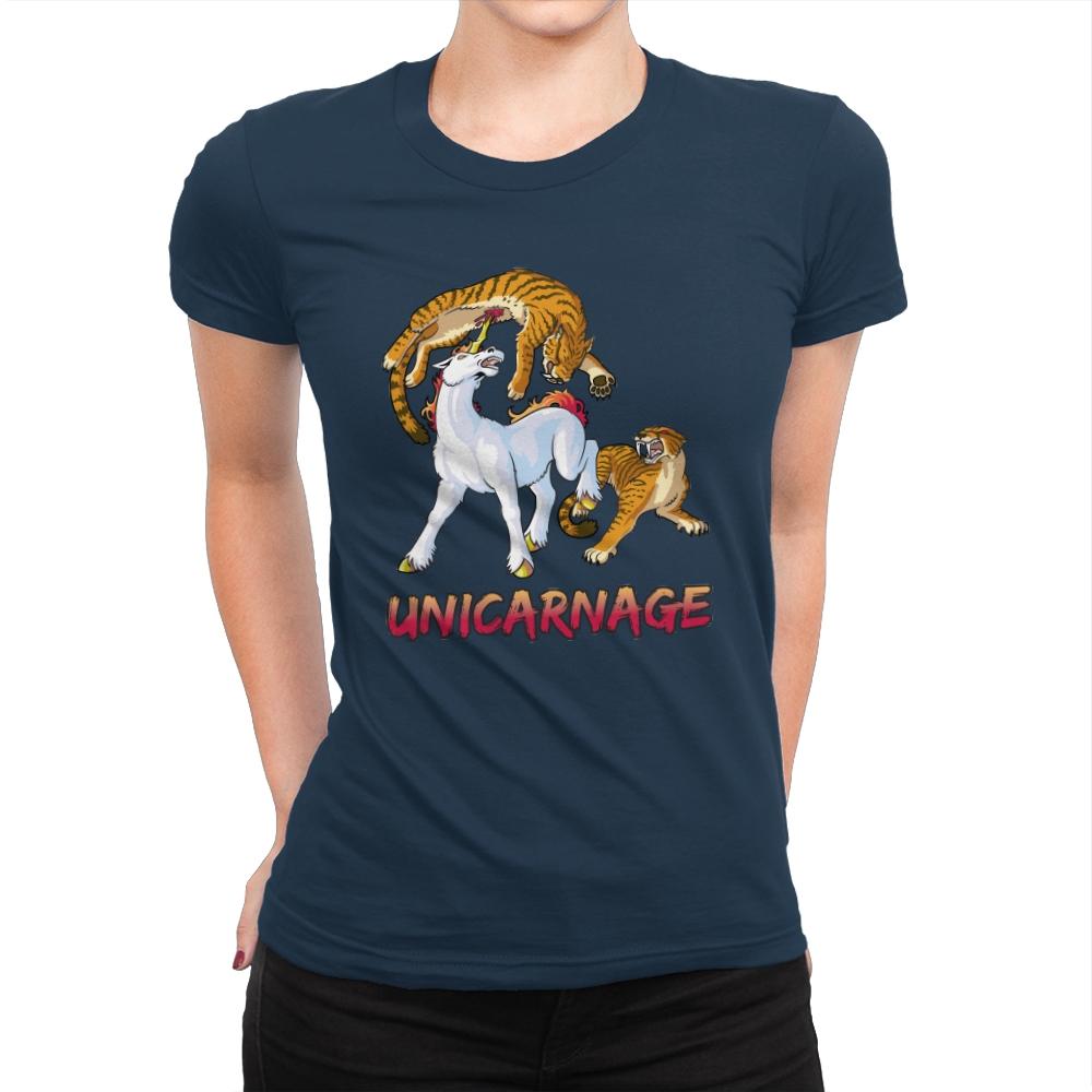 Unicarnage - Womens Premium T-Shirts RIPT Apparel Small / Midnight Navy