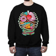 Unicorn Anatomy Sweet Inside - Crew Neck Sweatshirt Crew Neck Sweatshirt RIPT Apparel Small / Black